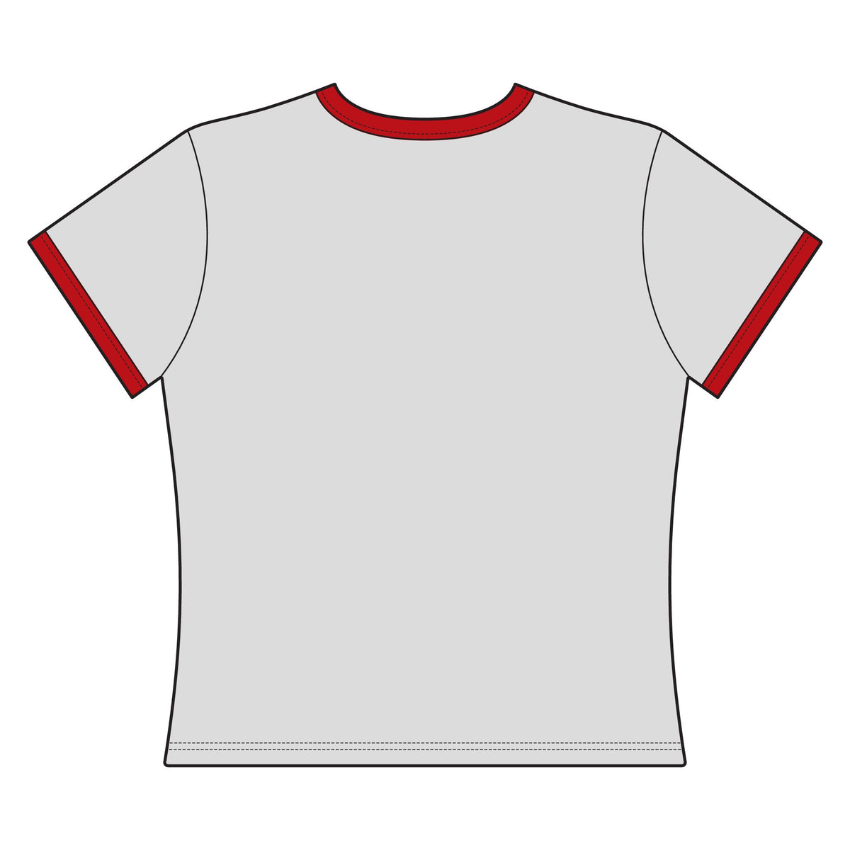 Women's Ringer Tee — Retro Rolling Stones Style Tongue with Toast Graphic