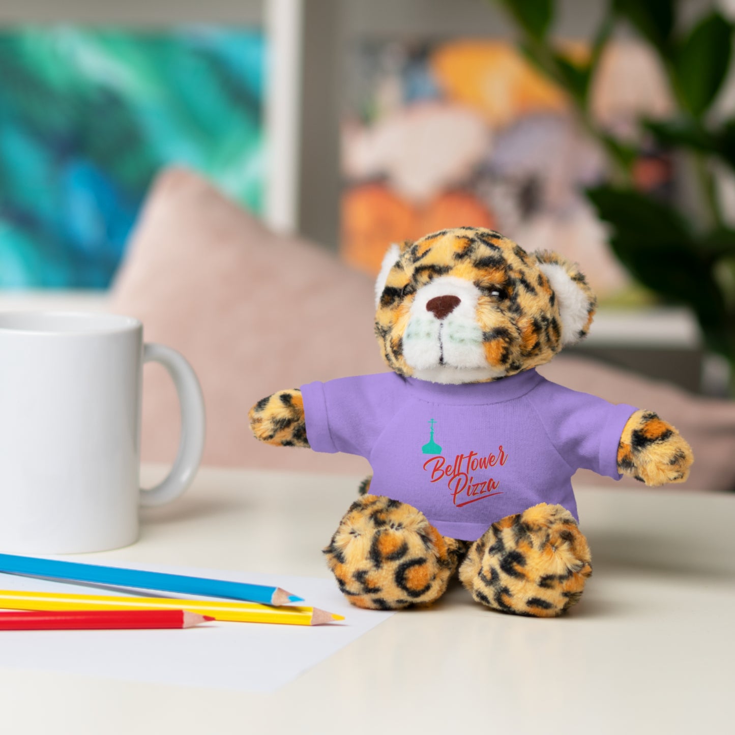 Bellflower Pizza Teddy Bear — Plush Toy with Branded Tee