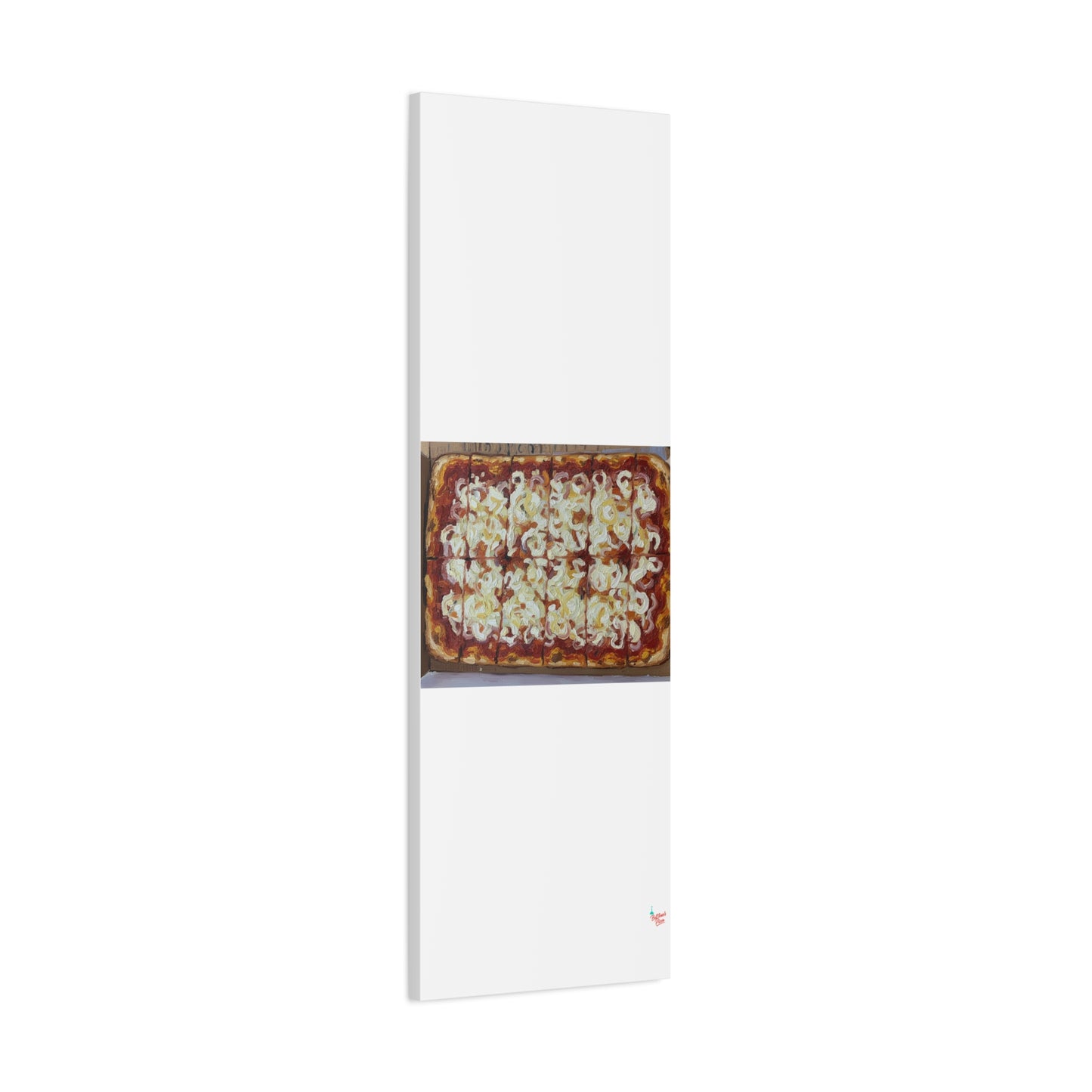 Belltower CLASSIC RED Wall Art Oil Painting Canvas — Rustic Margherita Painting on Stretched Matte Canvas
