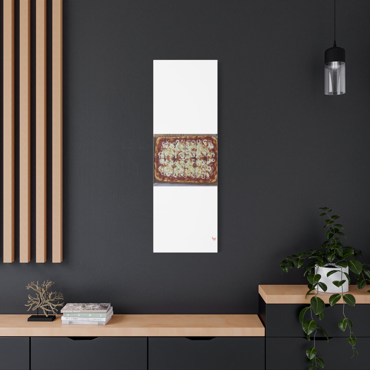 Belltower CLASSIC RED Wall Art Oil Painting Canvas — Rustic Margherita Painting on Stretched Matte Canvas