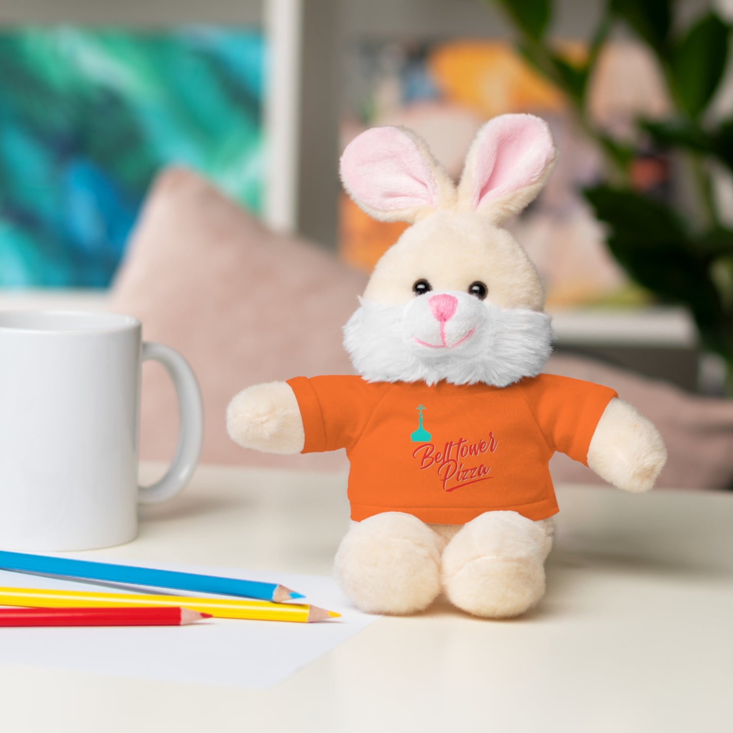 Bellflower Pizza Teddy Bear — Plush Toy with Branded Tee