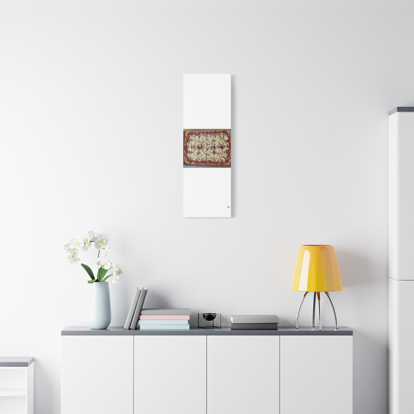 Belltower CLASSIC RED Wall Art Oil Painting Canvas — Rustic Margherita Painting on Stretched Matte Canvas