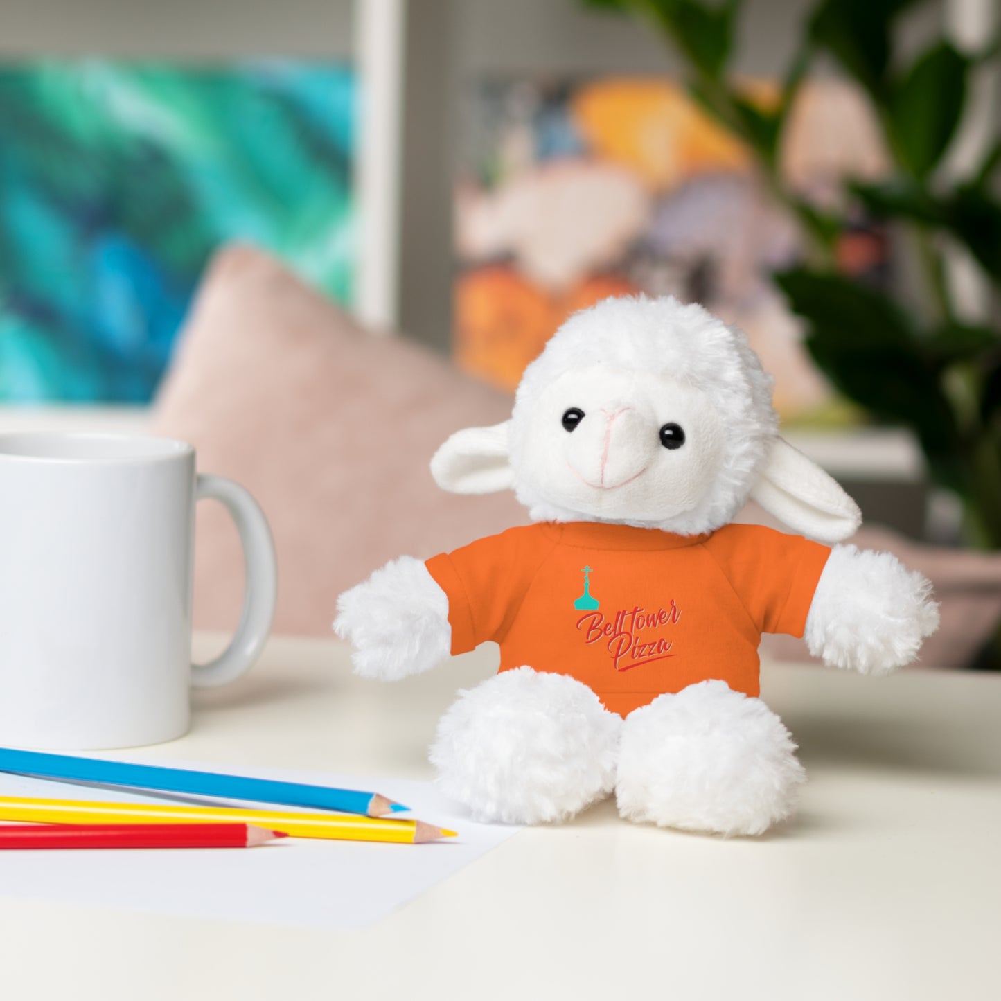 Bellflower Pizza Teddy Bear — Plush Toy with Branded Tee