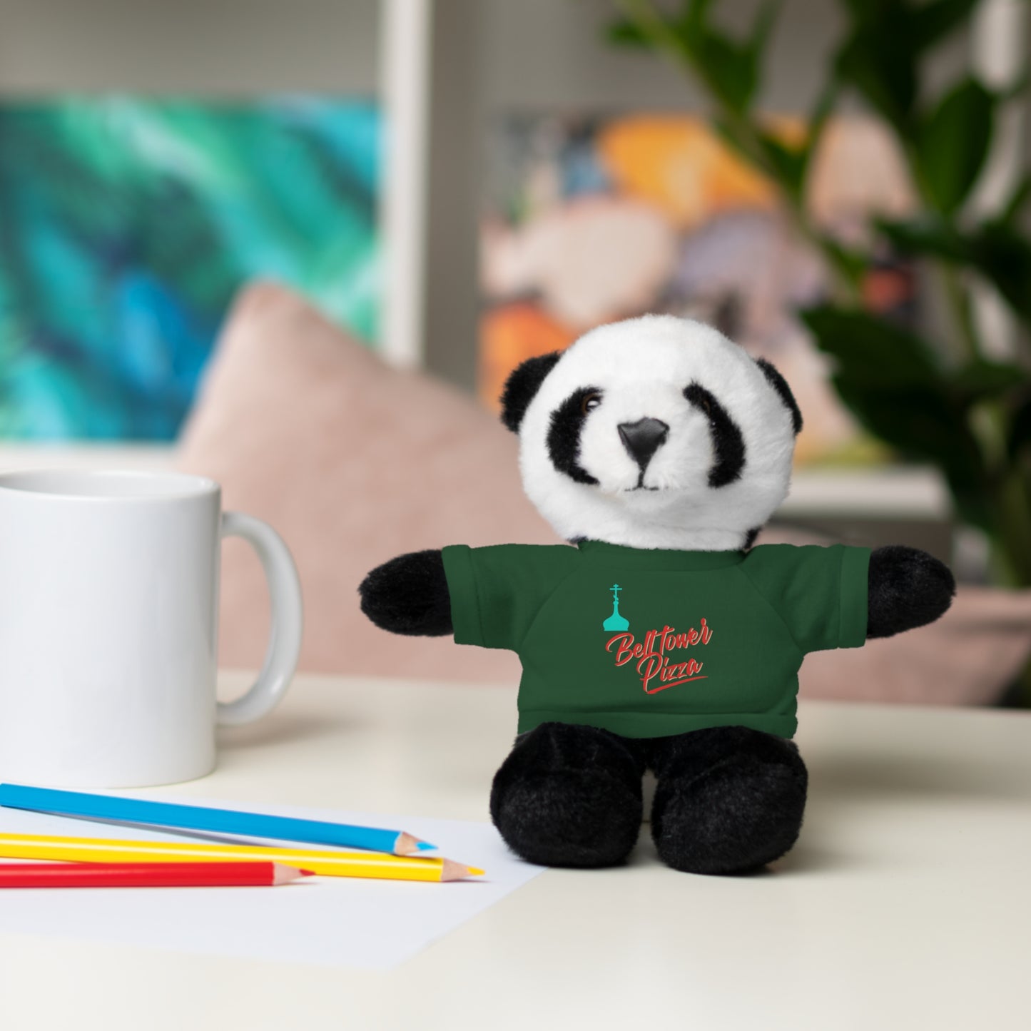 Bellflower Pizza Teddy Bear — Plush Toy with Branded Tee