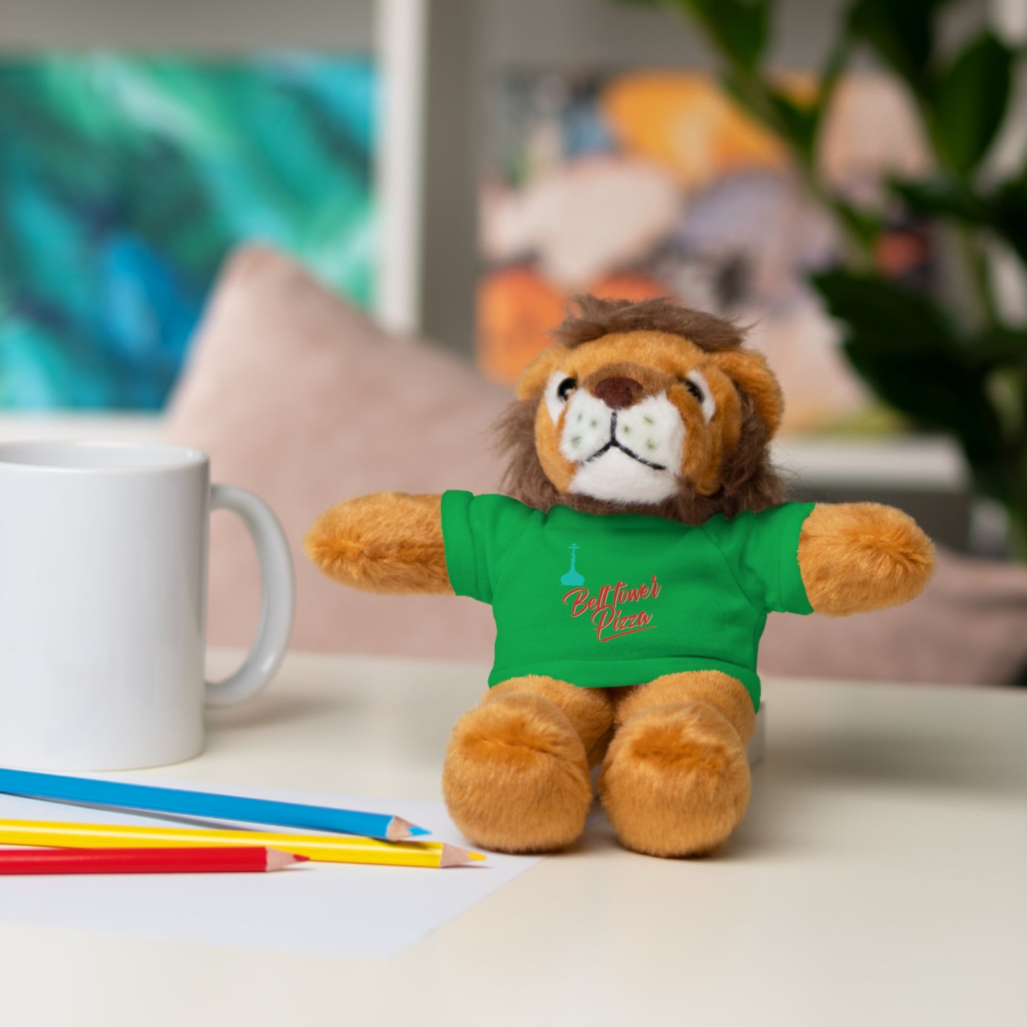 Bellflower Pizza Teddy Bear — Plush Toy with Branded Tee