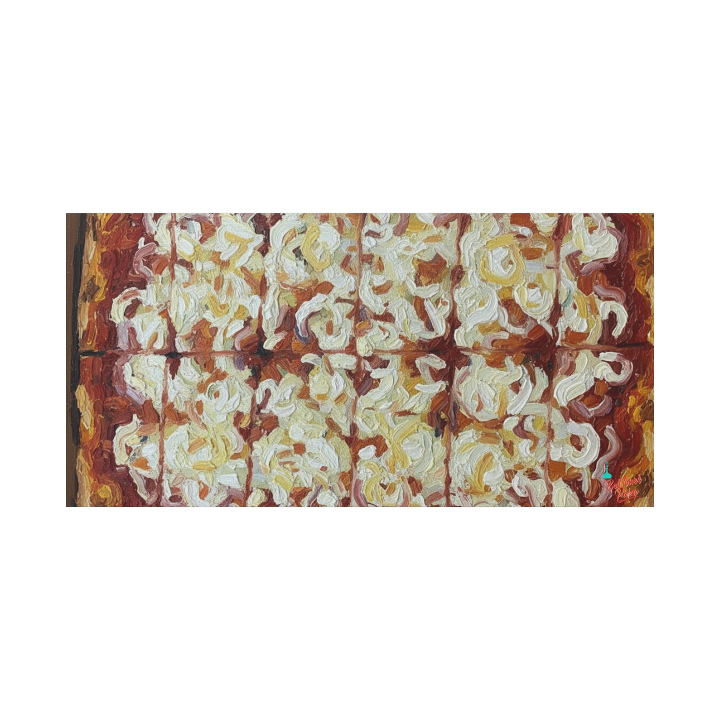 Belltower CLASSIC RED Wall Art Oil Painting Canvas — Rustic Margherita Painting on Stretched Matte Canvas