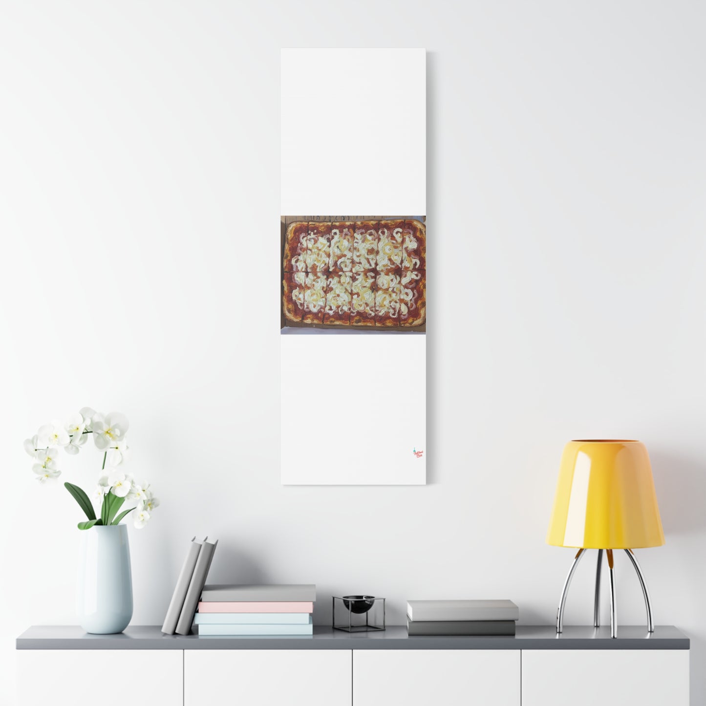 Belltower CLASSIC RED Wall Art Oil Painting Canvas — Rustic Margherita Painting on Stretched Matte Canvas