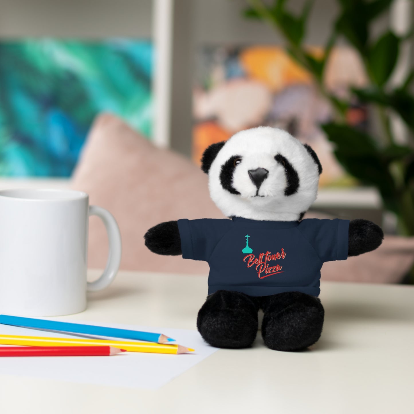 Bellflower Pizza Teddy Bear — Plush Toy with Branded Tee