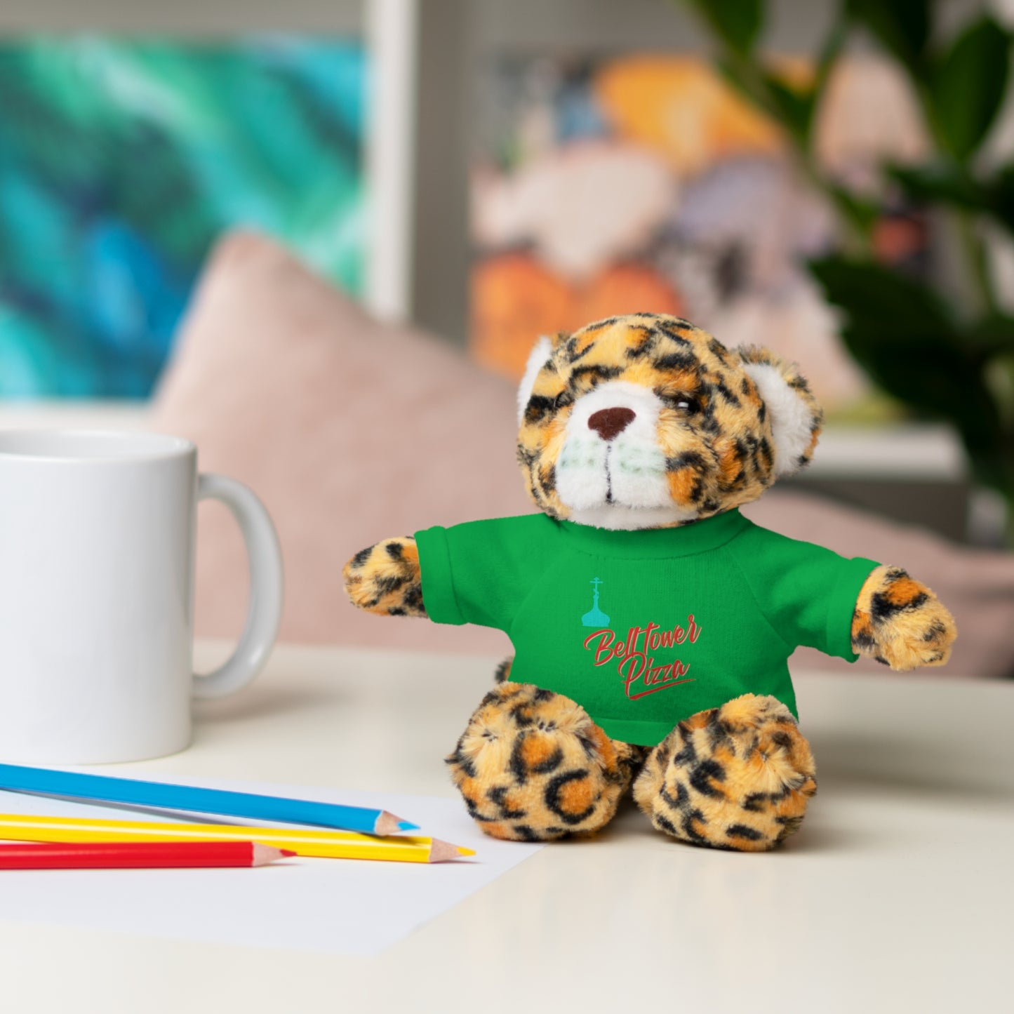 Bellflower Pizza Teddy Bear — Plush Toy with Branded Tee
