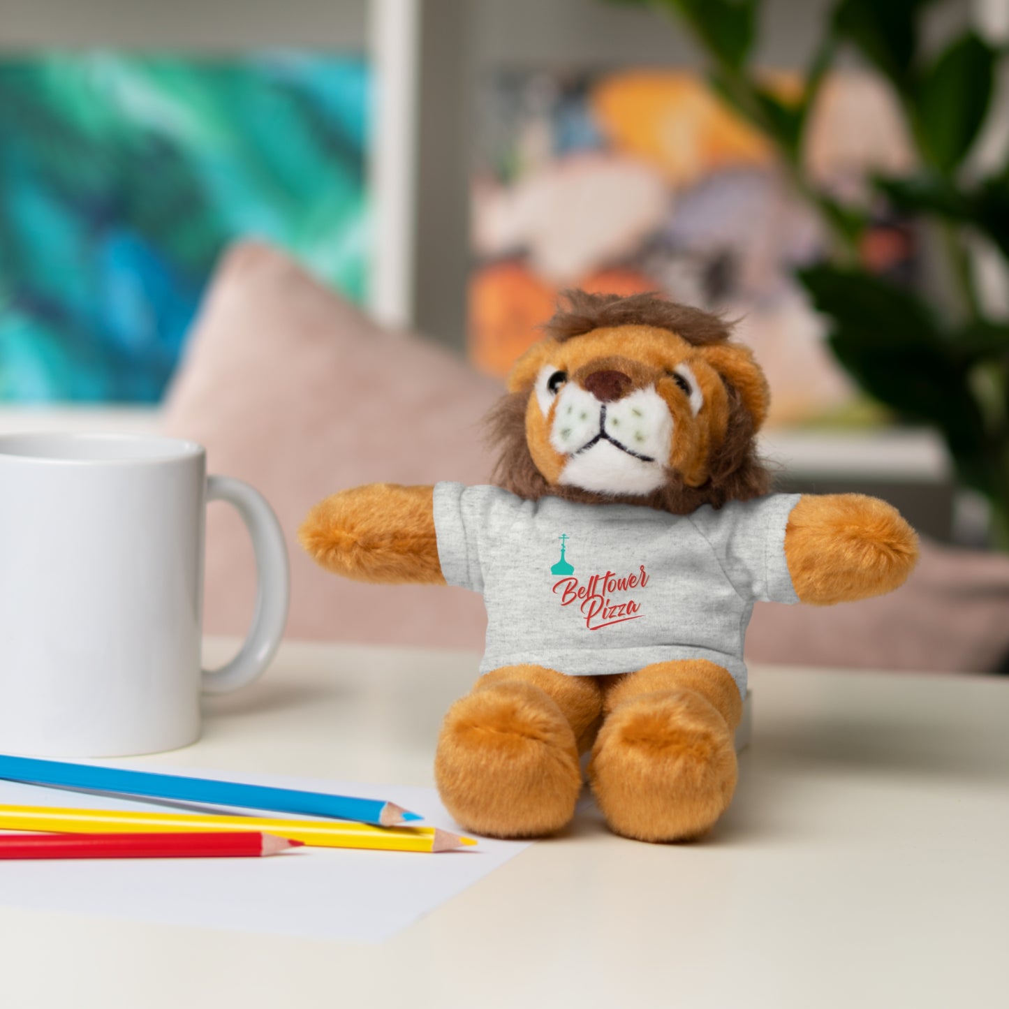Bellflower Pizza Teddy Bear — Plush Toy with Branded Tee
