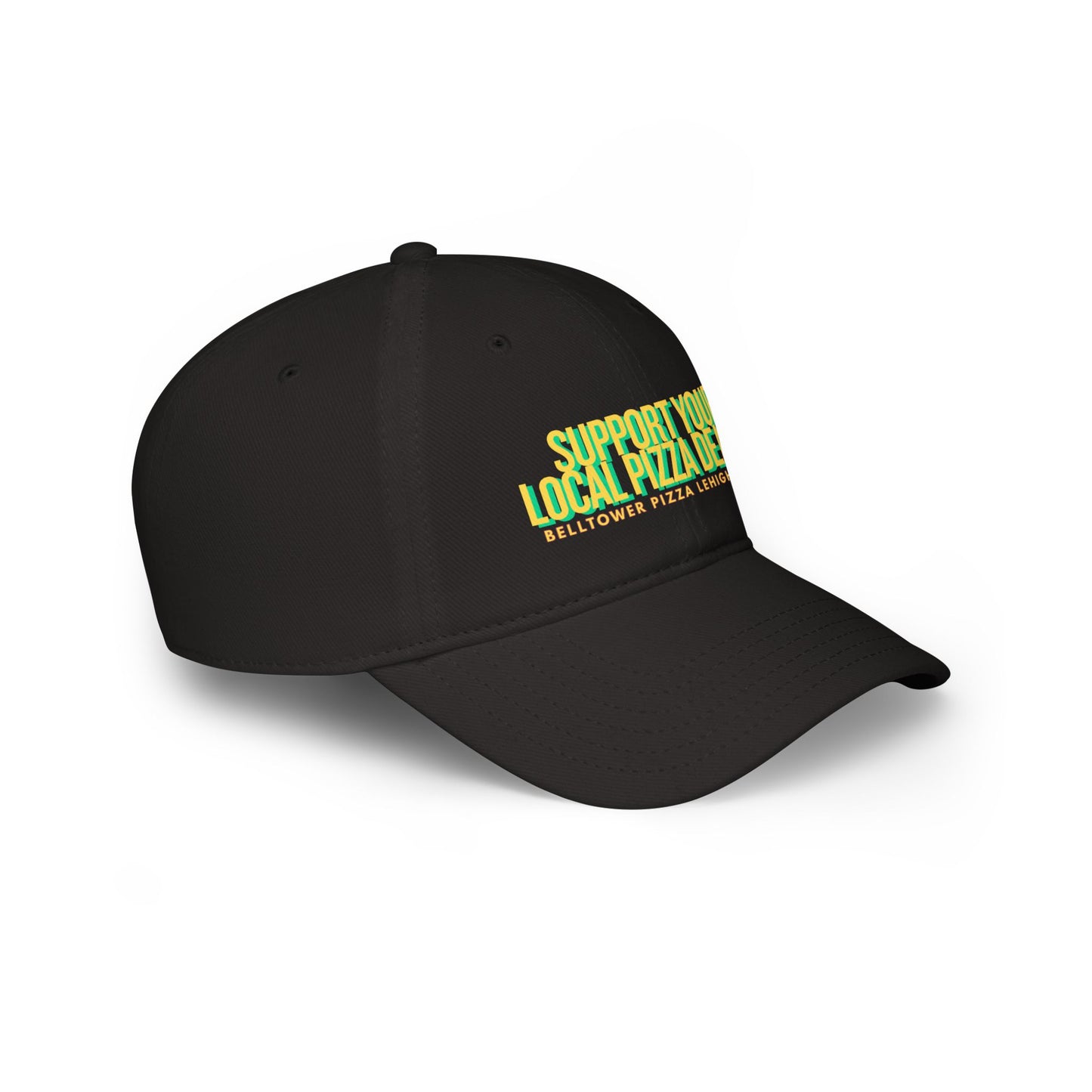 Support Your Local Pizza Dealer Baseball Cap — Red Low Profile Hat