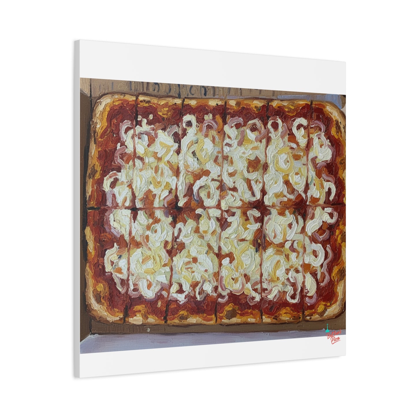 Belltower CLASSIC RED Wall Art Oil Painting Canvas — Rustic Margherita Painting on Stretched Matte Canvas