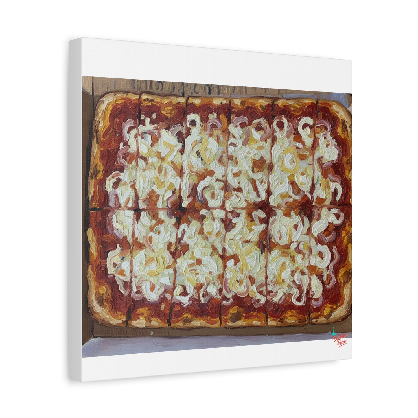 Belltower CLASSIC RED Wall Art Oil Painting Canvas — Rustic Margherita Painting on Stretched Matte Canvas