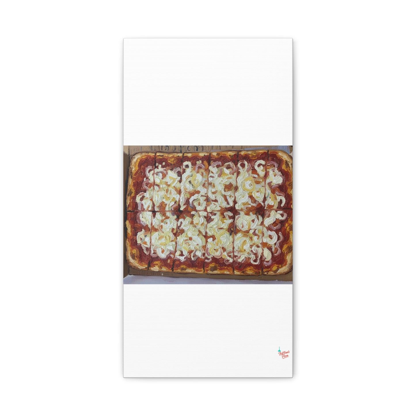 Belltower CLASSIC RED Wall Art Oil Painting Canvas — Rustic Margherita Painting on Stretched Matte Canvas