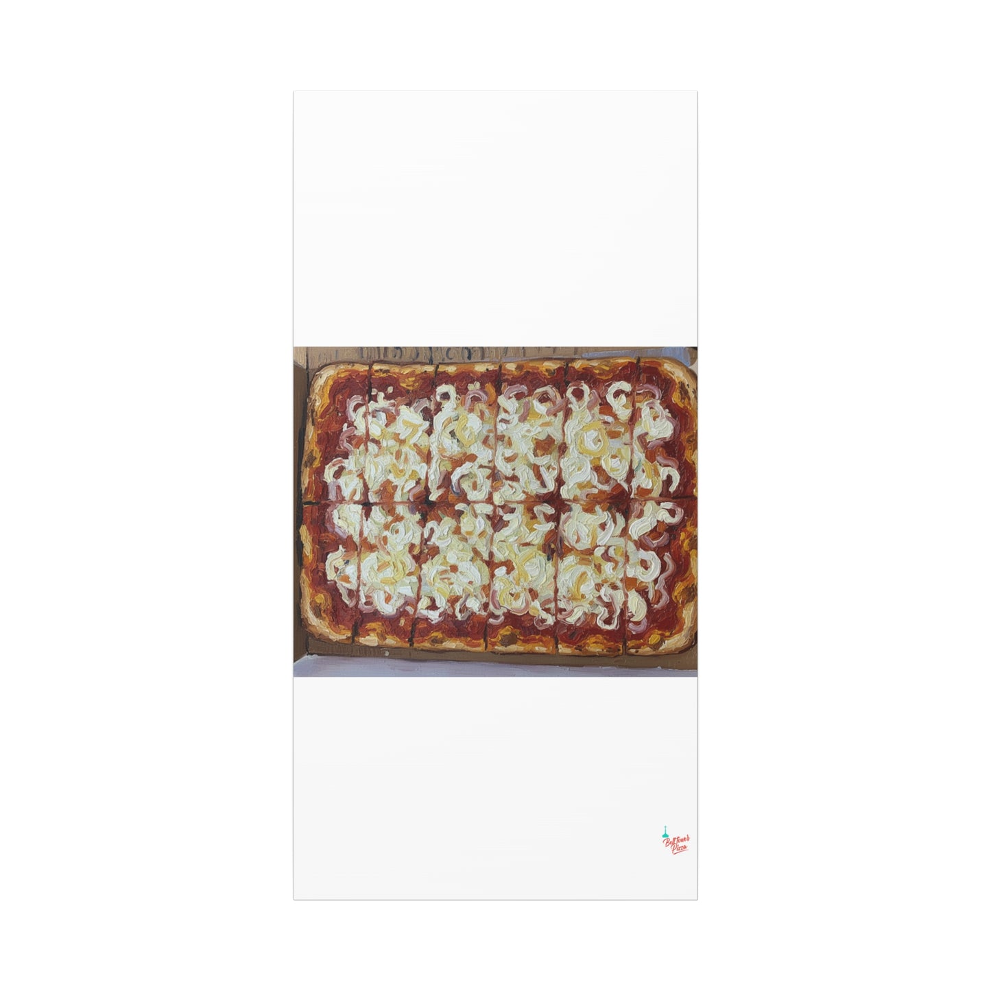 Belltower CLASSIC RED Wall Art Oil Painting Canvas — Rustic Margherita Painting on Stretched Matte Canvas