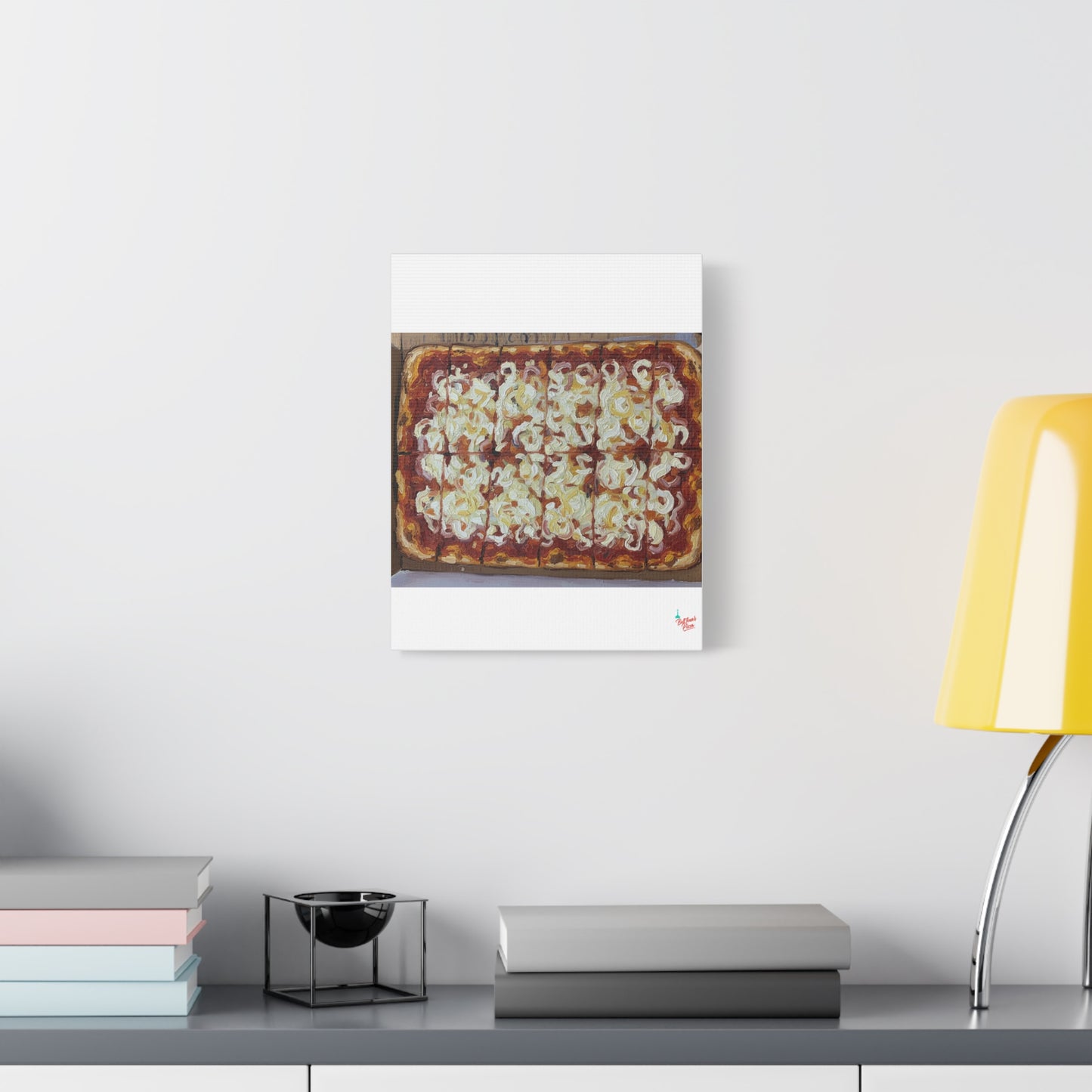 Belltower CLASSIC RED Wall Art Oil Painting Canvas — Rustic Margherita Painting on Stretched Matte Canvas