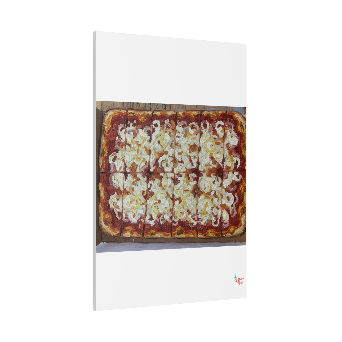 Belltower CLASSIC RED Wall Art Oil Painting Canvas — Rustic Margherita Painting on Stretched Matte Canvas