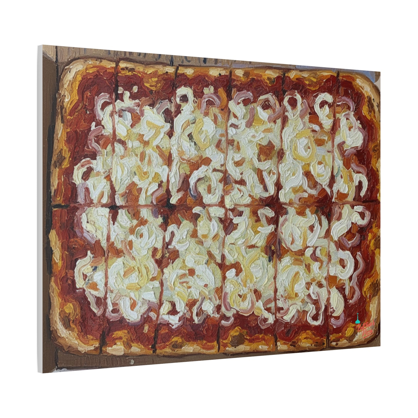 Belltower CLASSIC RED Wall Art Oil Painting Canvas — Rustic Margherita Painting on Stretched Matte Canvas