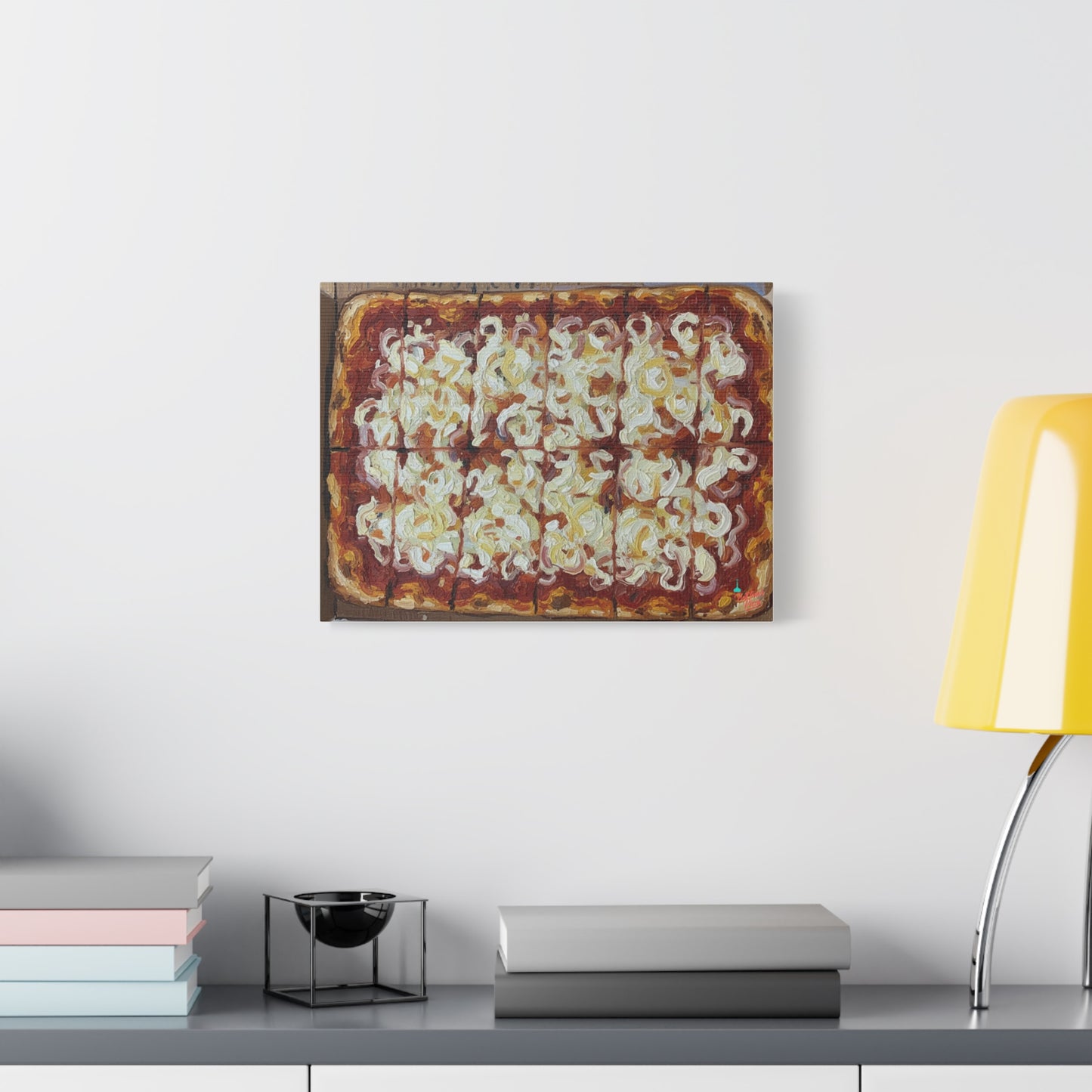 Belltower CLASSIC RED Wall Art Oil Painting Canvas — Rustic Margherita Painting on Stretched Matte Canvas