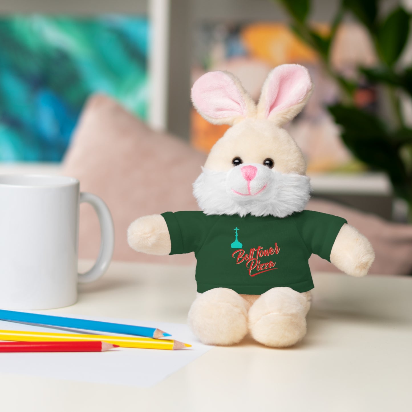 Bellflower Pizza Teddy Bear — Plush Toy with Branded Tee