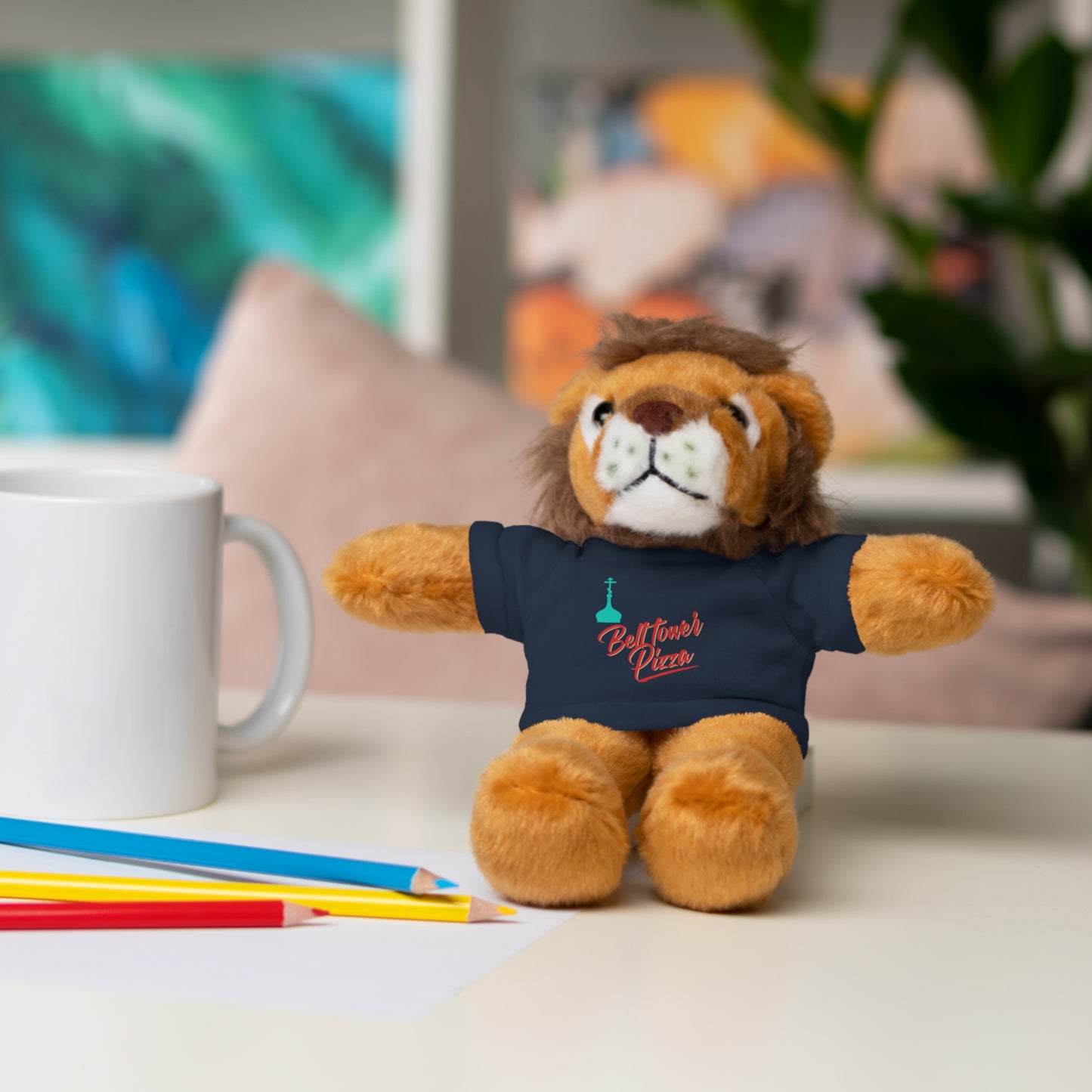 Bellflower Pizza Teddy Bear — Plush Toy with Branded Tee