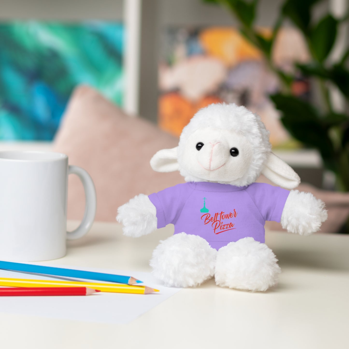 Bellflower Pizza Teddy Bear — Plush Toy with Branded Tee