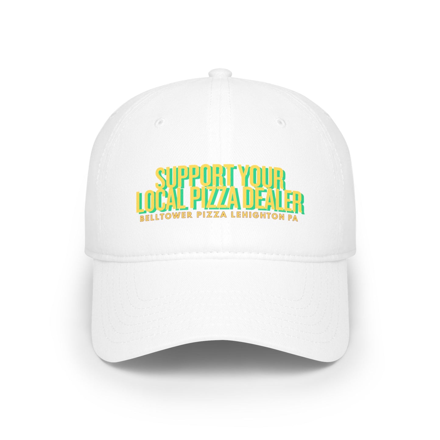 Support Your Local Pizza Dealer Baseball Cap — Red Low Profile Hat