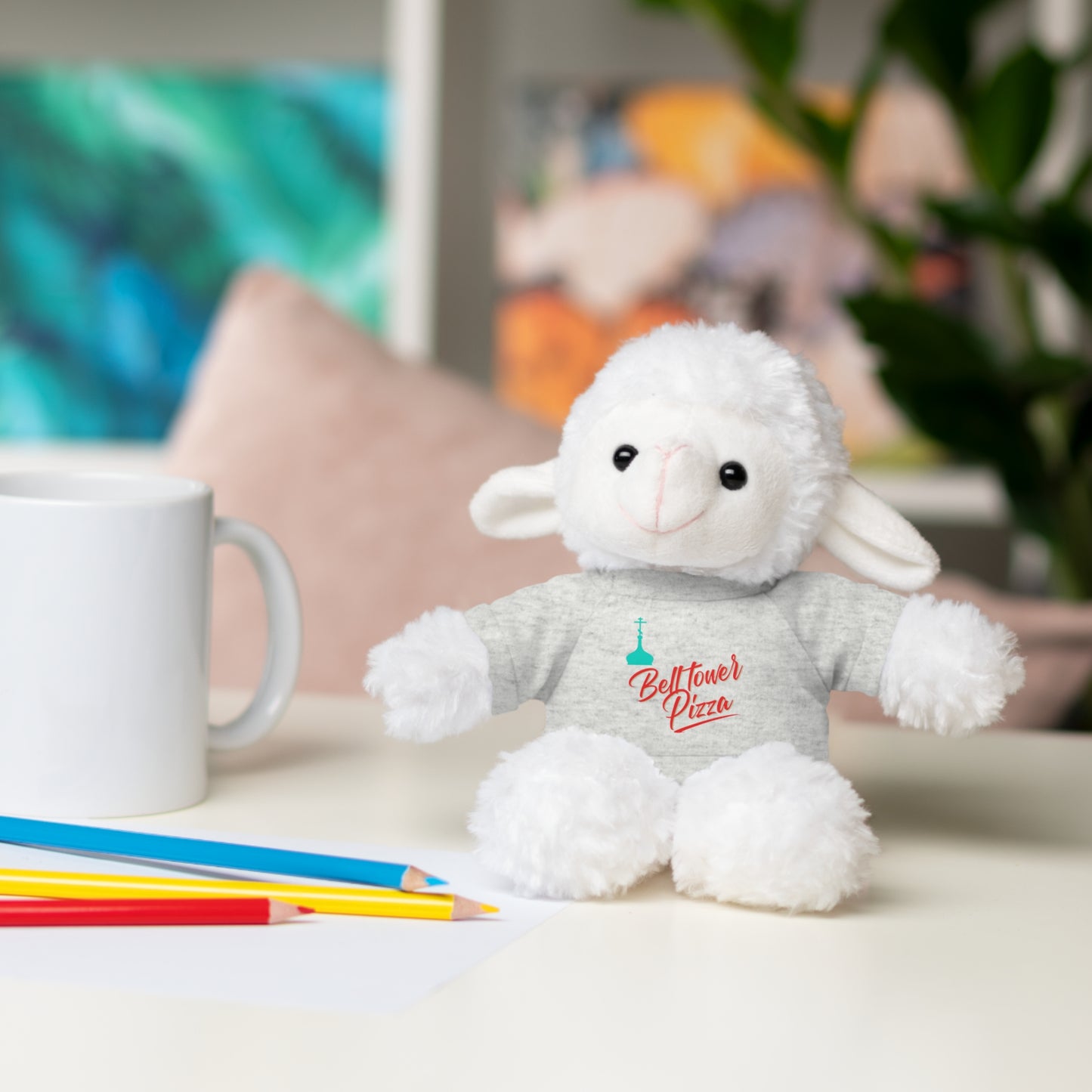 Bellflower Pizza Teddy Bear — Plush Toy with Branded Tee