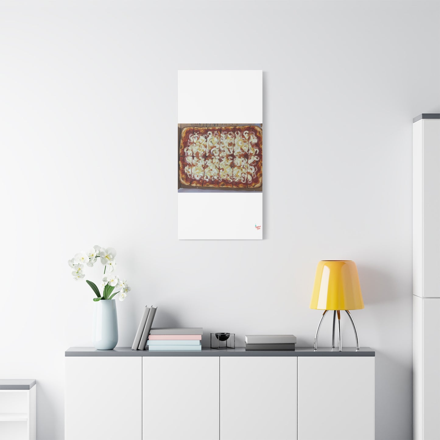 Belltower CLASSIC RED Wall Art Oil Painting Canvas — Rustic Margherita Painting on Stretched Matte Canvas