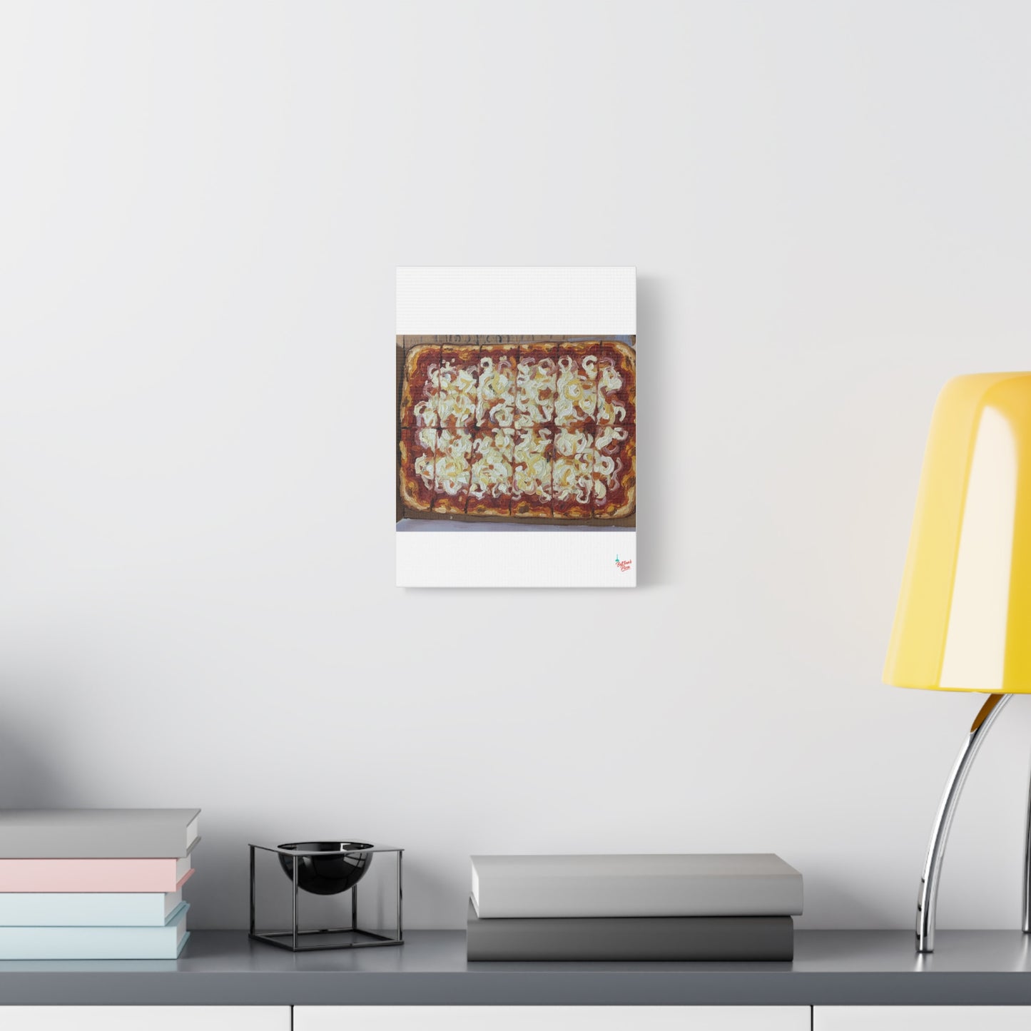 Belltower CLASSIC RED Wall Art Oil Painting Canvas — Rustic Margherita Painting on Stretched Matte Canvas
