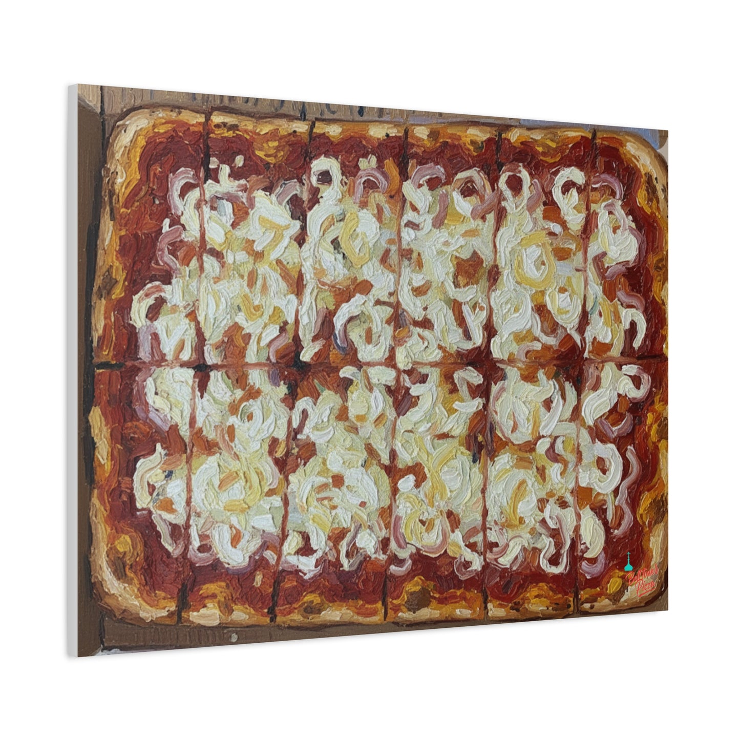 Belltower CLASSIC RED Wall Art Oil Painting Canvas — Rustic Margherita Painting on Stretched Matte Canvas