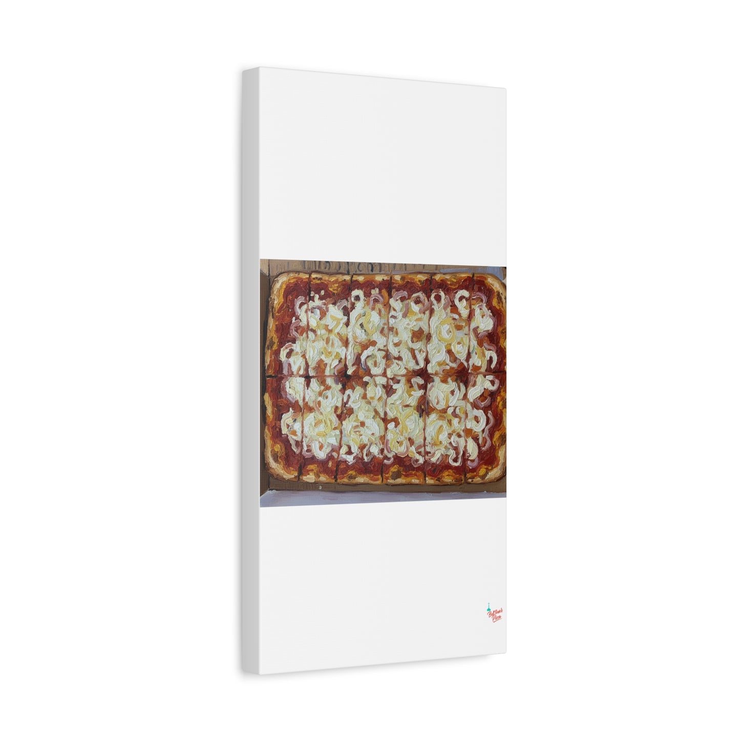 Belltower CLASSIC RED Wall Art Oil Painting Canvas — Rustic Margherita Painting on Stretched Matte Canvas