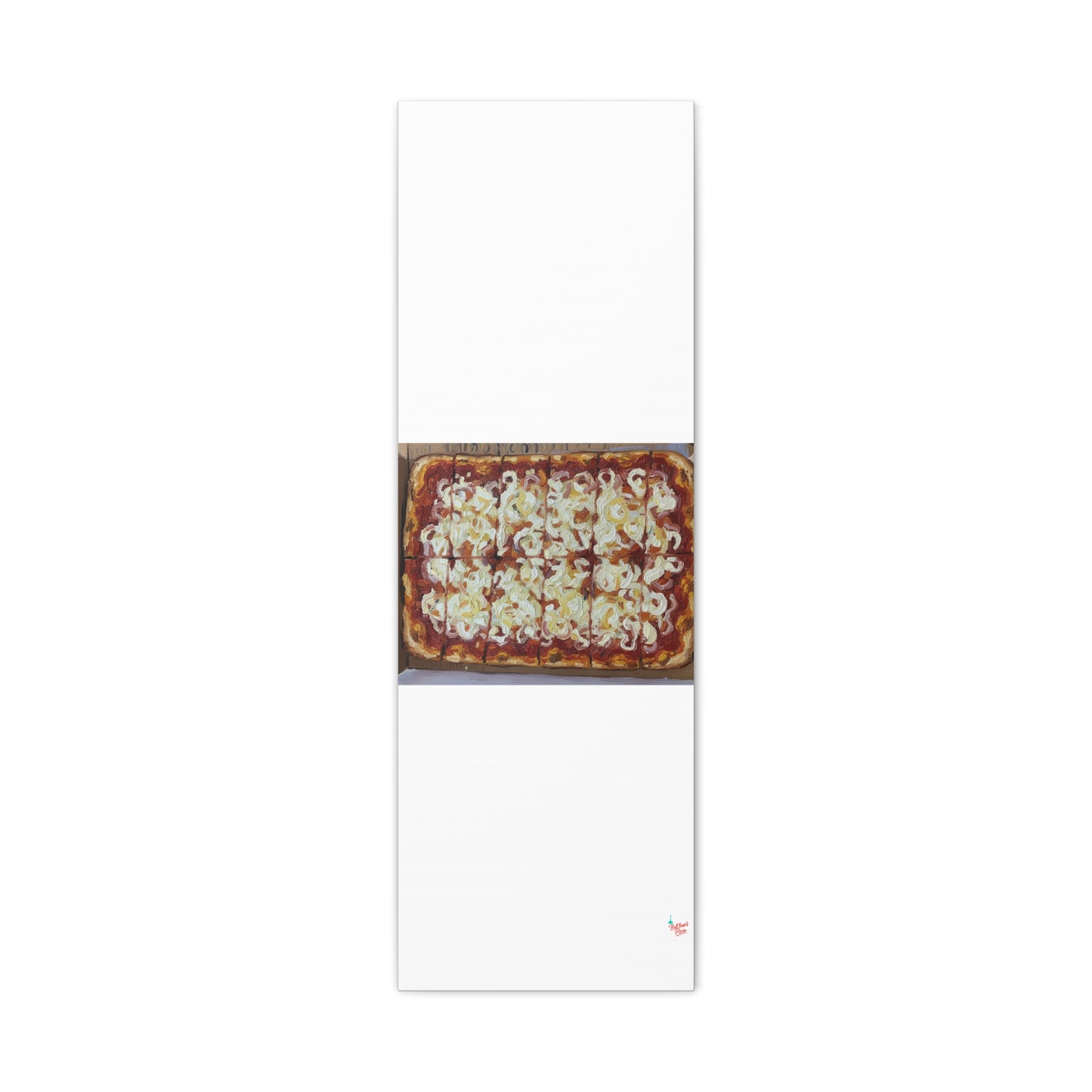 Belltower CLASSIC RED Wall Art Oil Painting Canvas — Rustic Margherita Painting on Stretched Matte Canvas