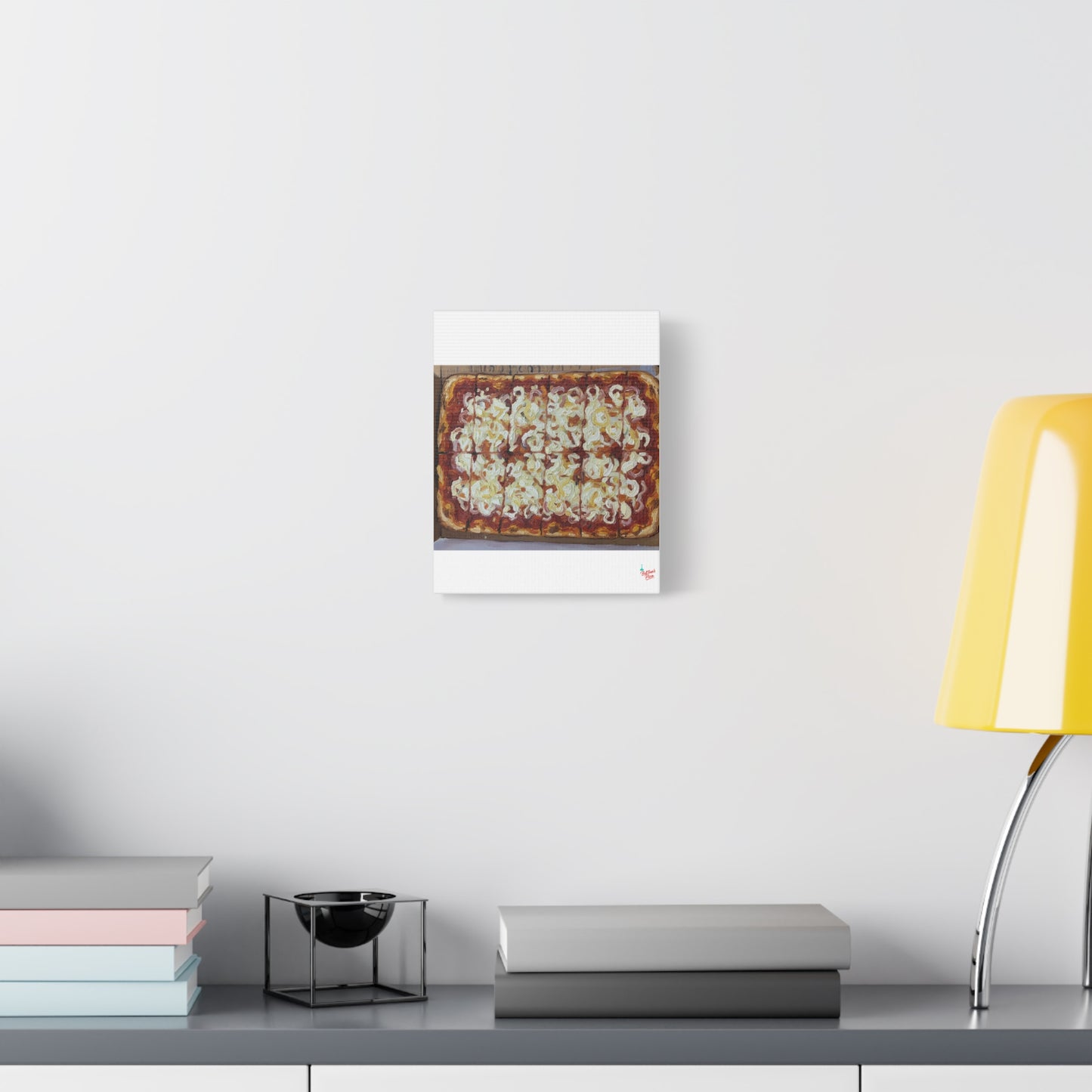 Belltower CLASSIC RED Wall Art Oil Painting Canvas — Rustic Margherita Painting on Stretched Matte Canvas
