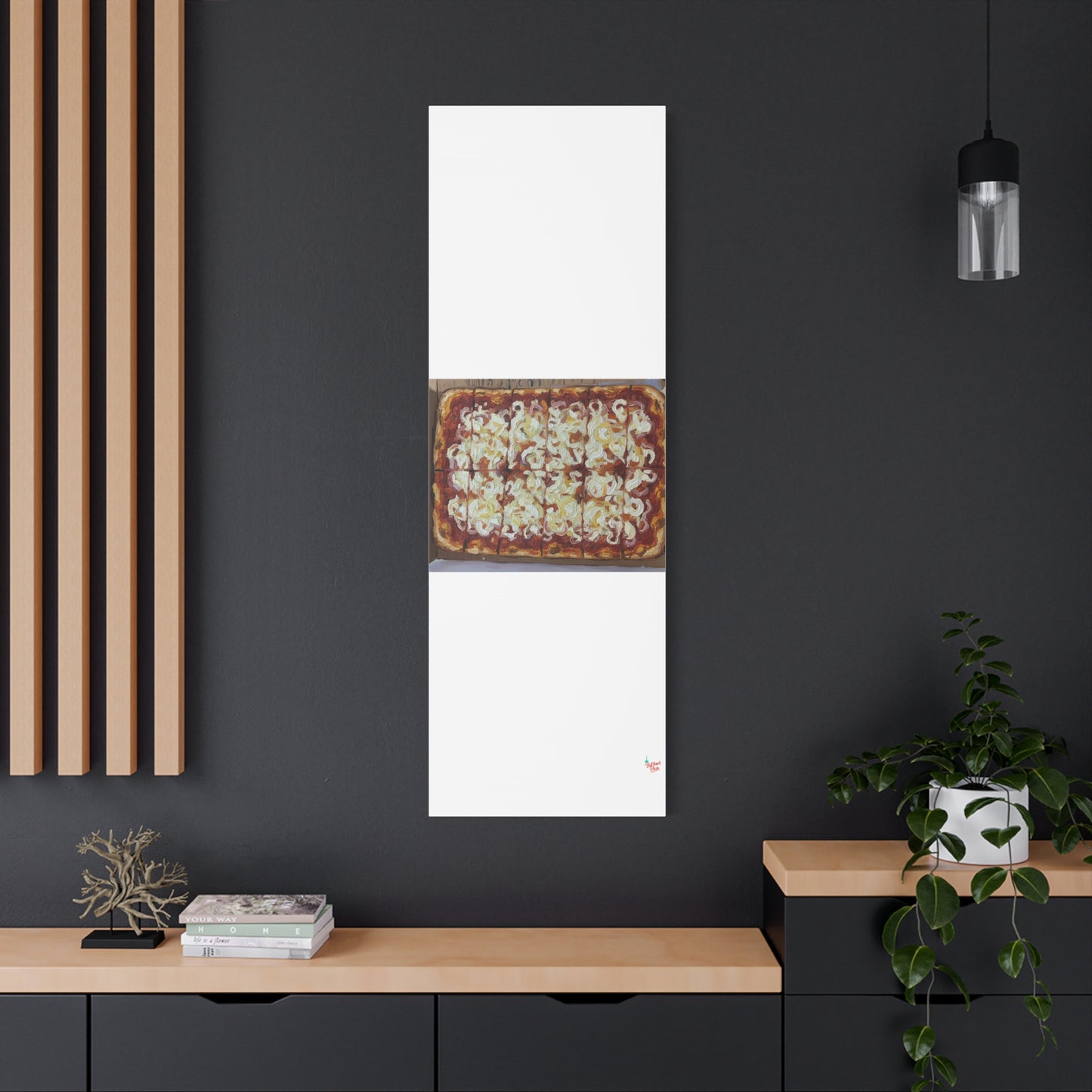 Belltower CLASSIC RED Wall Art Oil Painting Canvas — Rustic Margherita Painting on Stretched Matte Canvas