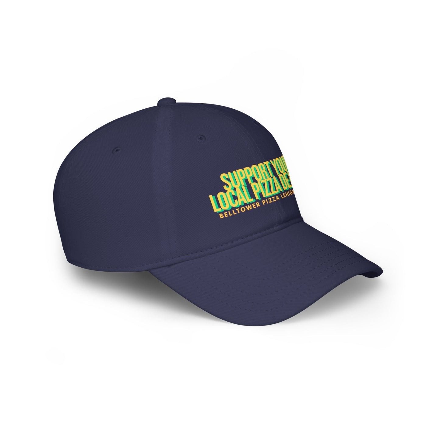 Support Your Local Pizza Dealer Baseball Cap — Red Low Profile Hat