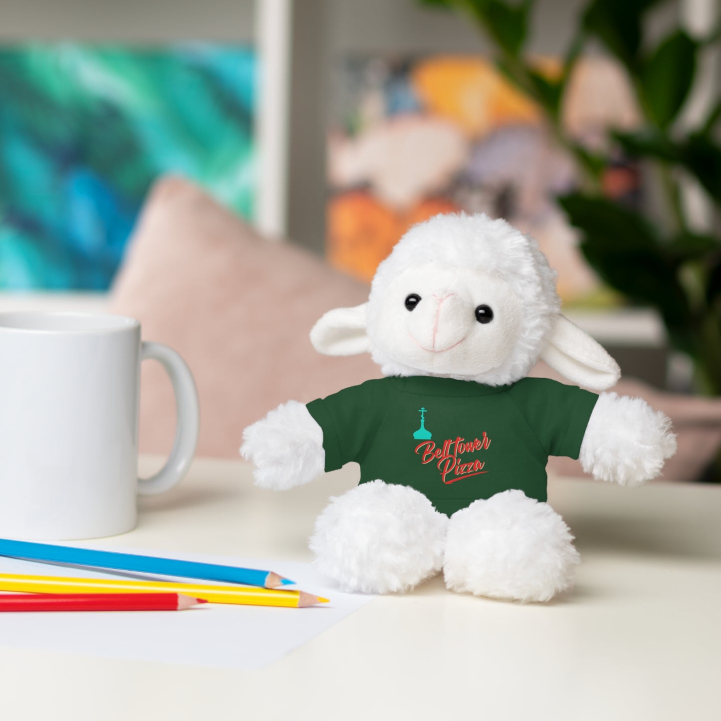 Bellflower Pizza Teddy Bear — Plush Toy with Branded Tee