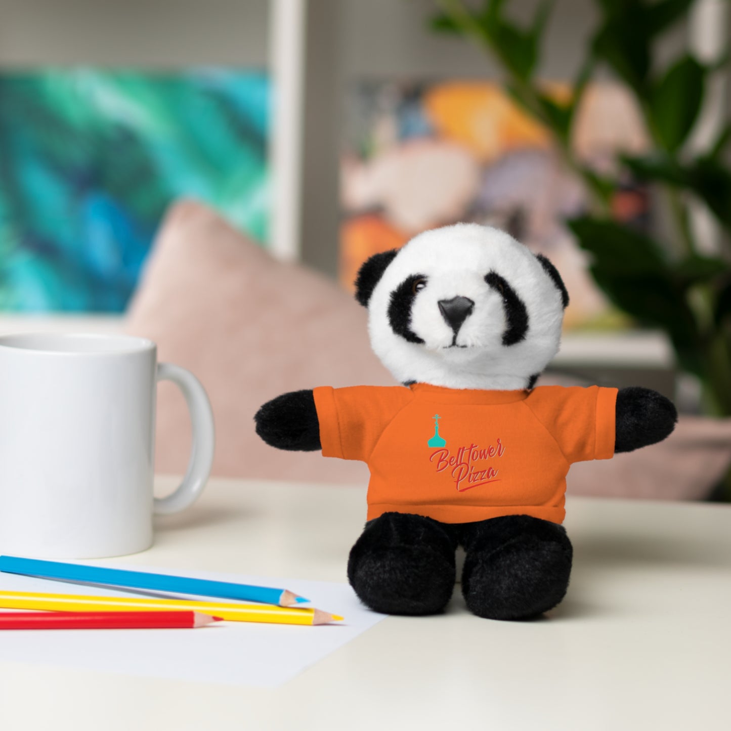 Bellflower Pizza Teddy Bear — Plush Toy with Branded Tee