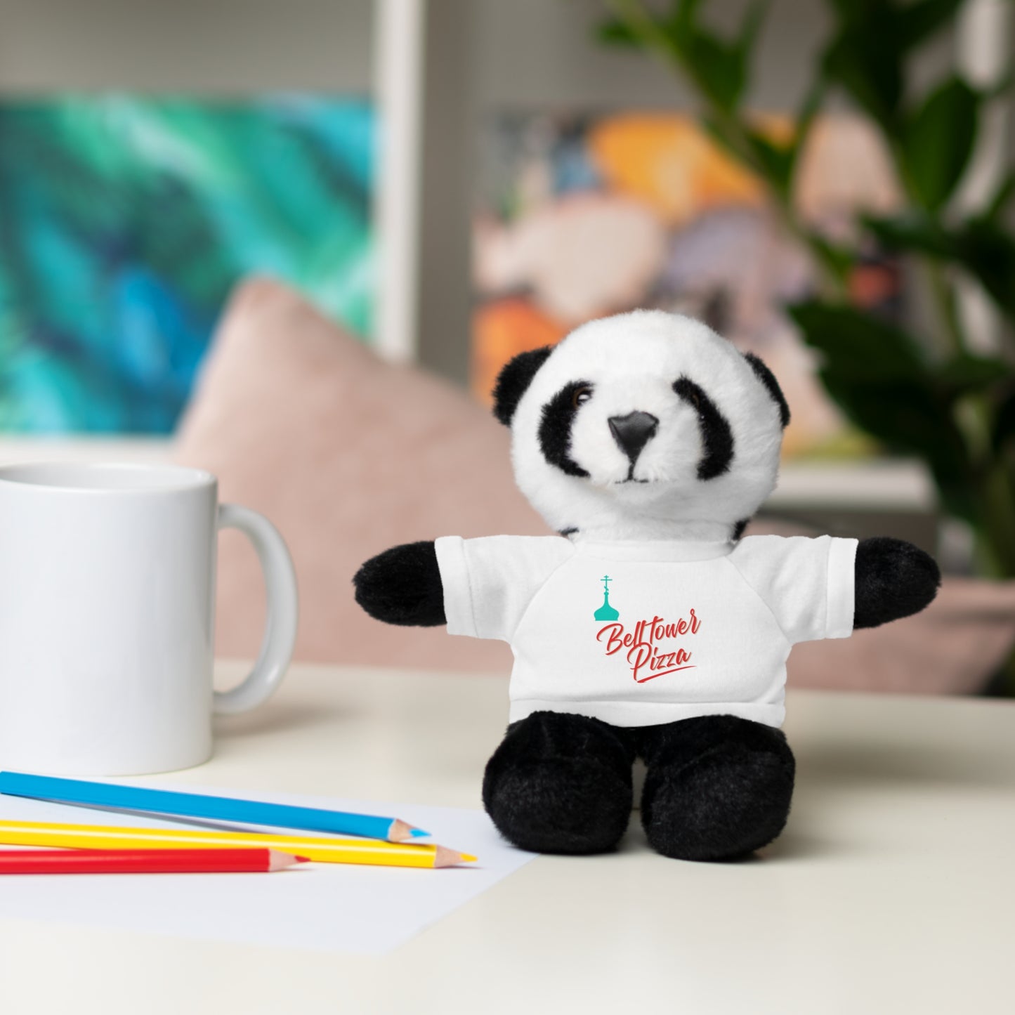 Bellflower Pizza Teddy Bear — Plush Toy with Branded Tee