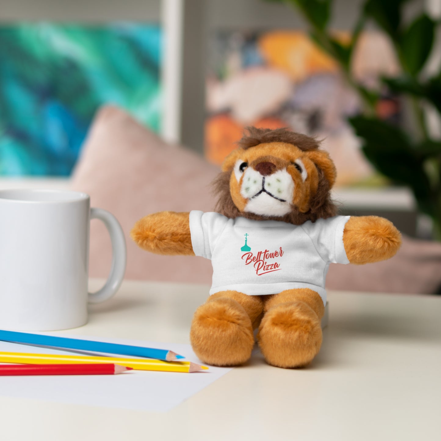 Bellflower Pizza Teddy Bear — Plush Toy with Branded Tee