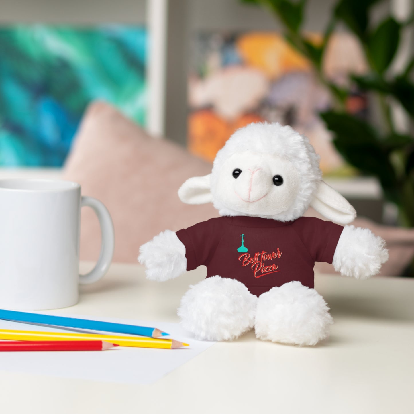 Bellflower Pizza Teddy Bear — Plush Toy with Branded Tee