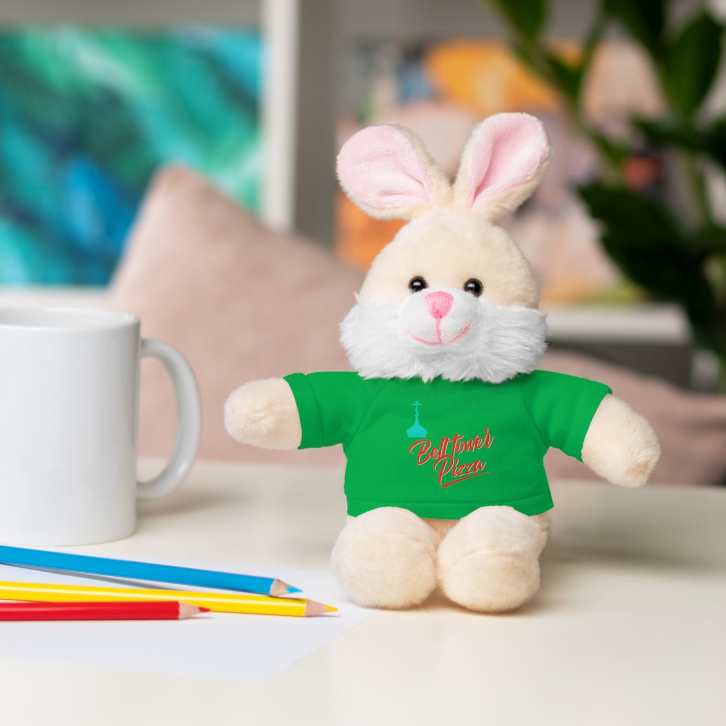 Bellflower Pizza Teddy Bear — Plush Toy with Branded Tee