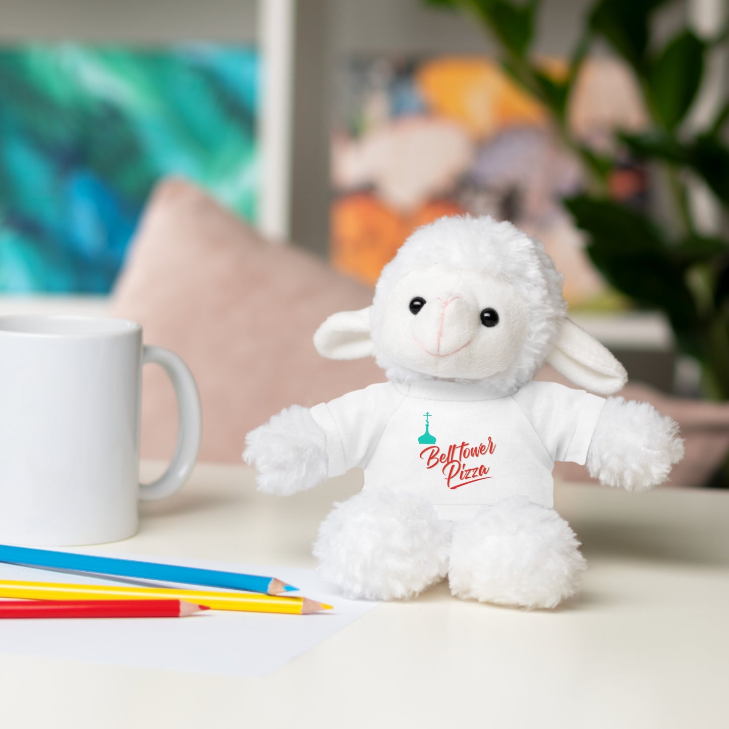Bellflower Pizza Teddy Bear — Plush Toy with Branded Tee