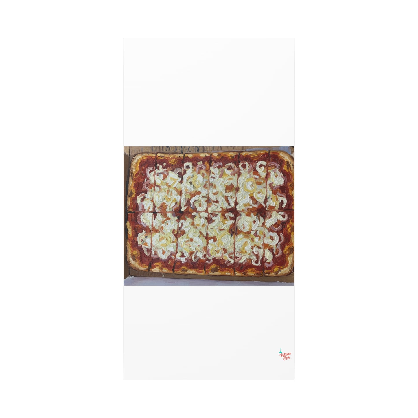 Belltower CLASSIC RED Wall Art Oil Painting Canvas — Rustic Margherita Painting on Stretched Matte Canvas