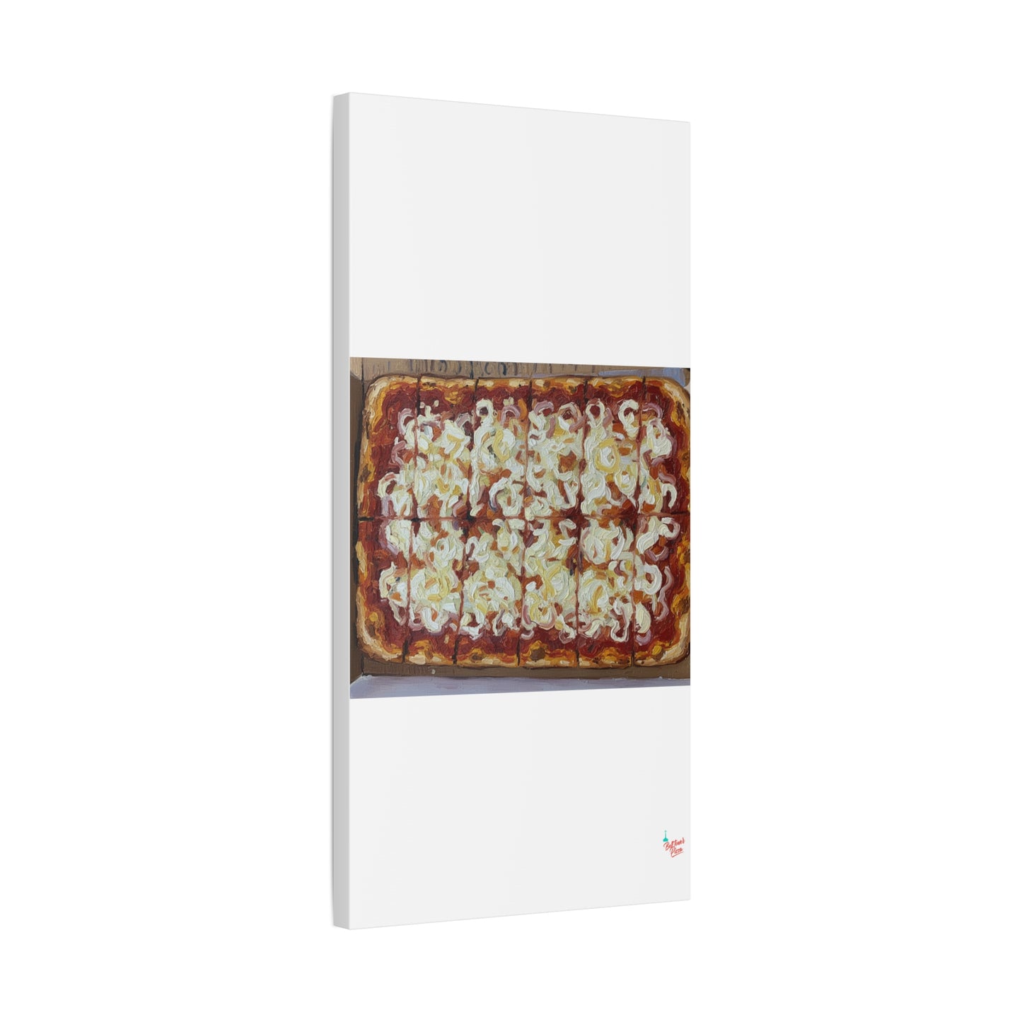 Belltower CLASSIC RED Wall Art Oil Painting Canvas — Rustic Margherita Painting on Stretched Matte Canvas
