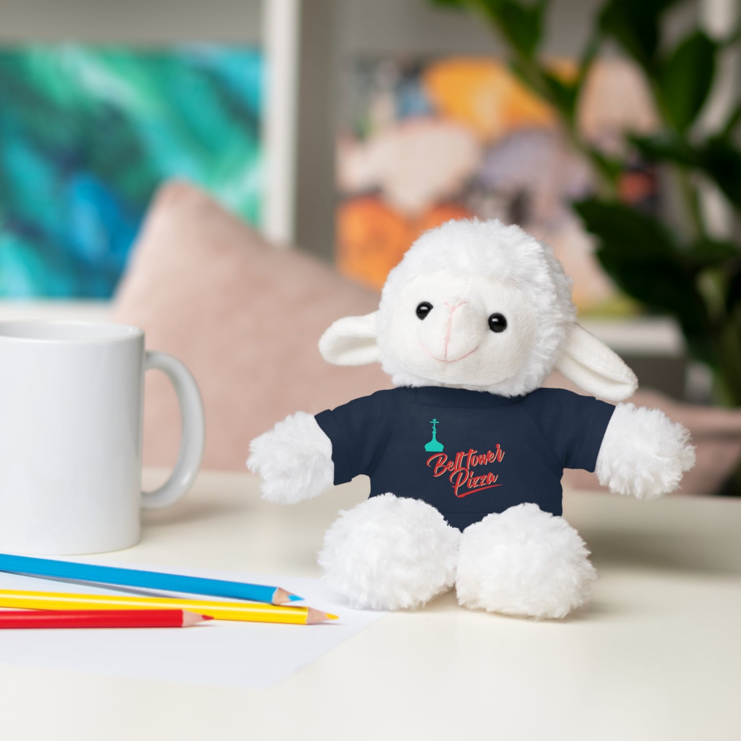 Bellflower Pizza Teddy Bear — Plush Toy with Branded Tee
