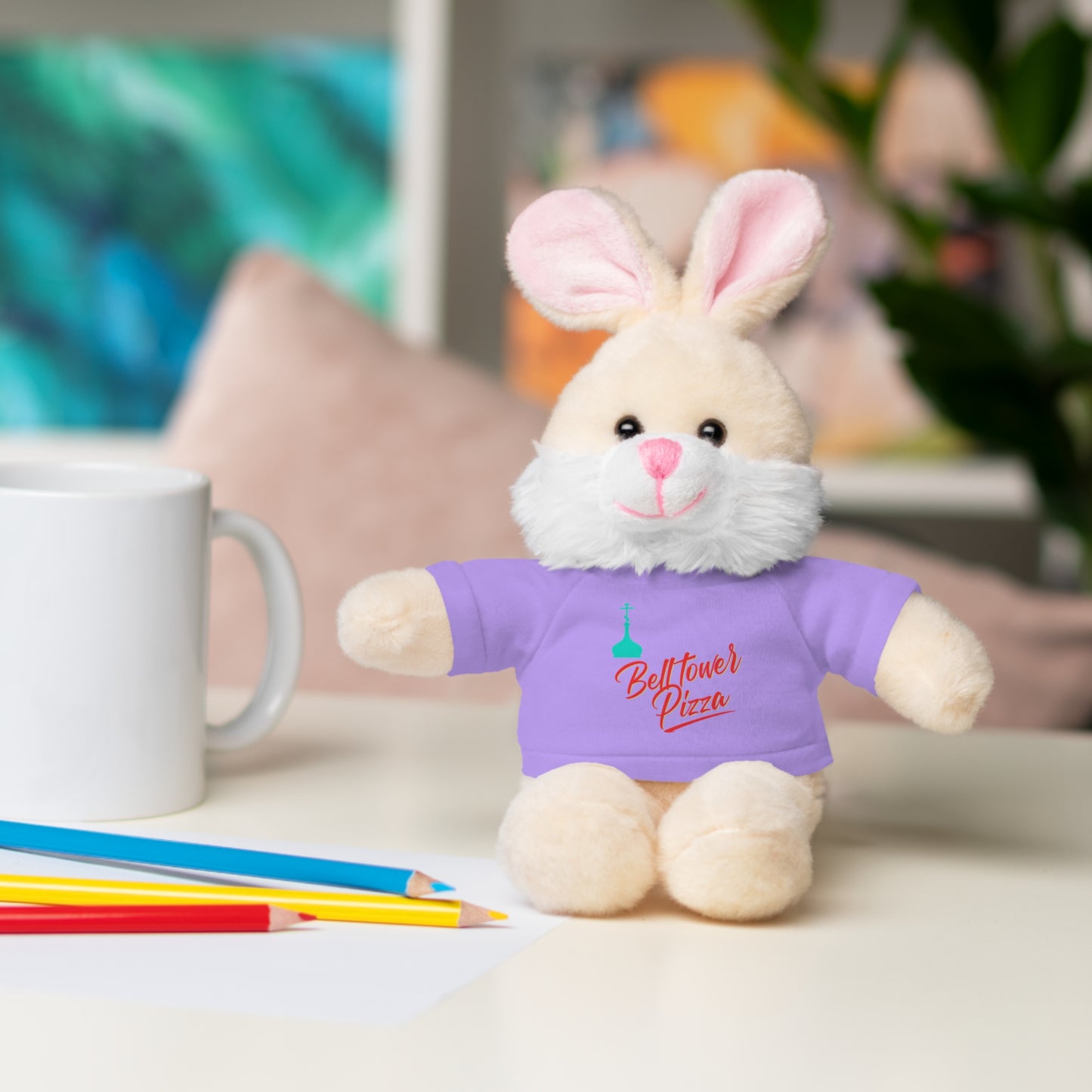 Bellflower Pizza Teddy Bear — Plush Toy with Branded Tee
