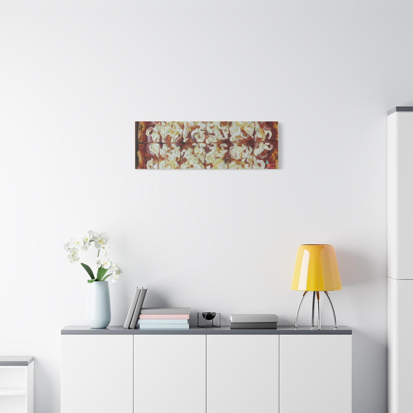 Belltower CLASSIC RED Wall Art Oil Painting Canvas — Rustic Margherita Painting on Stretched Matte Canvas