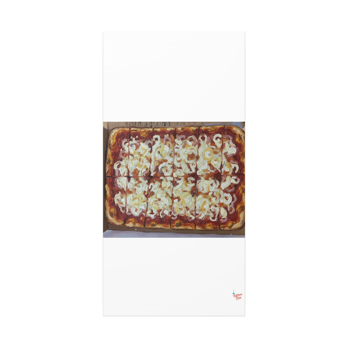 Belltower CLASSIC RED Wall Art Oil Painting Canvas — Rustic Margherita Painting on Stretched Matte Canvas