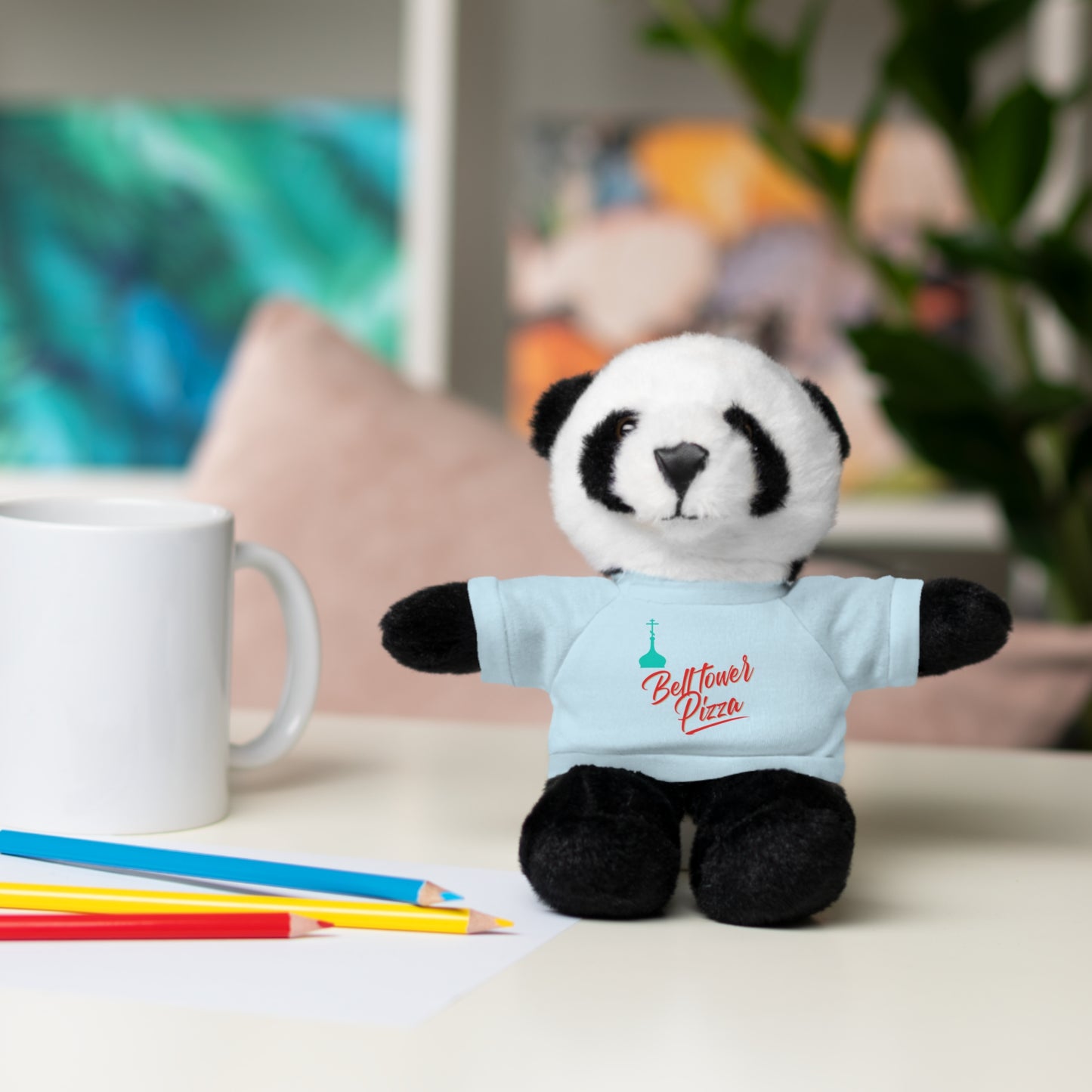 Bellflower Pizza Teddy Bear — Plush Toy with Branded Tee